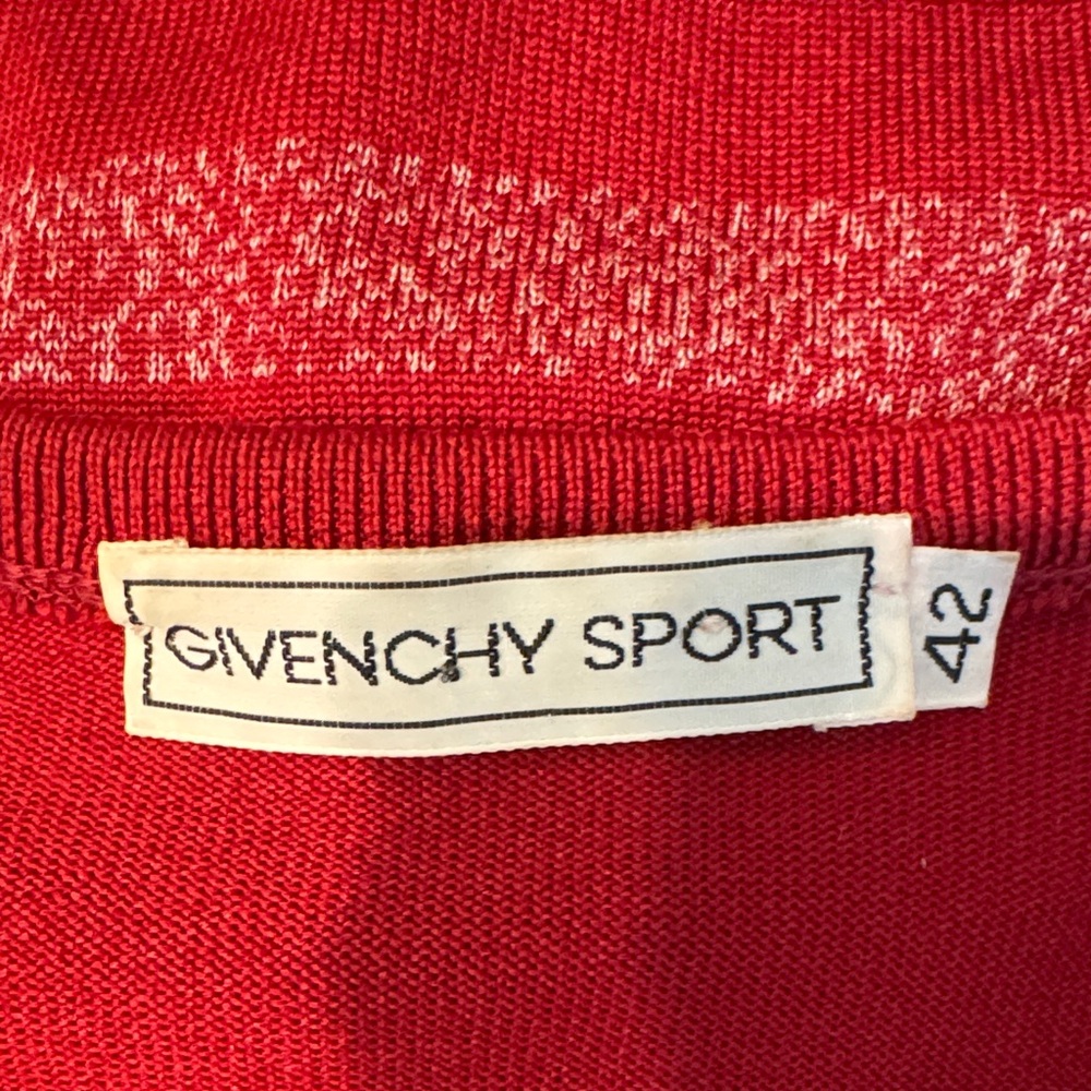 PRICE FIRM Vintage Givenchy Sport Red Sweater Size 42 - Picture 2 of 7